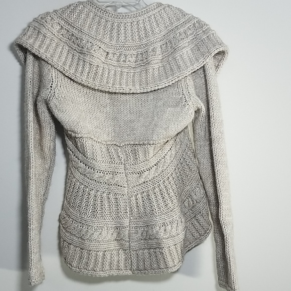 Eslamanda ruffle Wool tie cardigan sweater - Picture 3 of 5